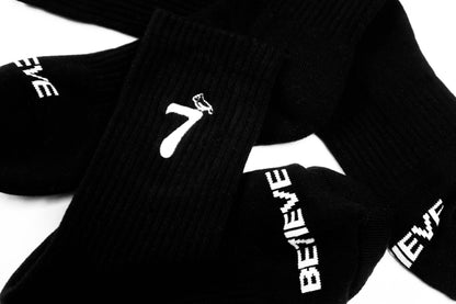 "Scott" Edition Black Be7ieve Sock